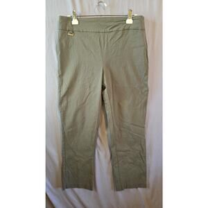 Glimpse Pants Womens XL Olive Green Stretch Pull On Ankle Straight Leg Casual